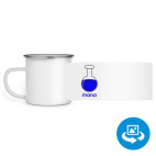 Кружка металлическая белая (круговая запечатка)