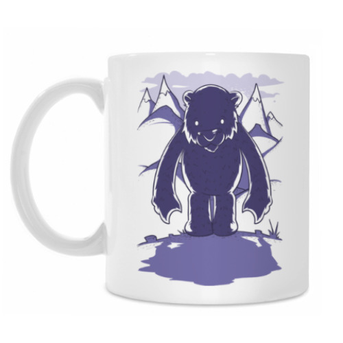 Кружка с принтом Снежный человек