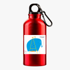 Металлическая бутылка 400 мл UV-DTF