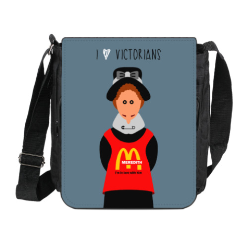 Сумка на плечо (мини-планшет) с принтом Английские писатели