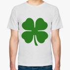 Классическая футболка Клевер четырехлистник