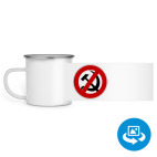 Кружка металлическая белая (круговая запечатка)