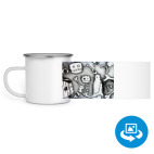 Кружка металлическая белая (круговая запечатка)