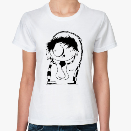 Классическая футболка с принтом  «Руконог»