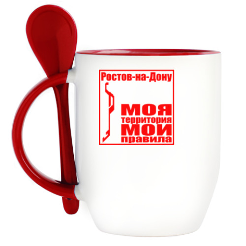 Кружка с ложкой Ростов-на-Дону