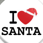 Новогодний принт I Love Santa