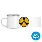 Кружка металлическая белая (круговая запечатка)