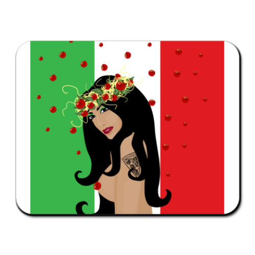 Коврик для мыши с принтом Итальянка