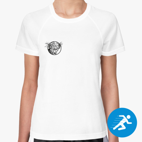 Женская спортивная футболка Оскал тигра