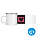 Кружка металлическая белая (круговая запечатка)