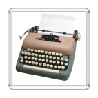 Магнит 6.5 x 6.5 см Печатная машинка
