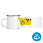 Кружка металлическая белая (круговая запечатка)