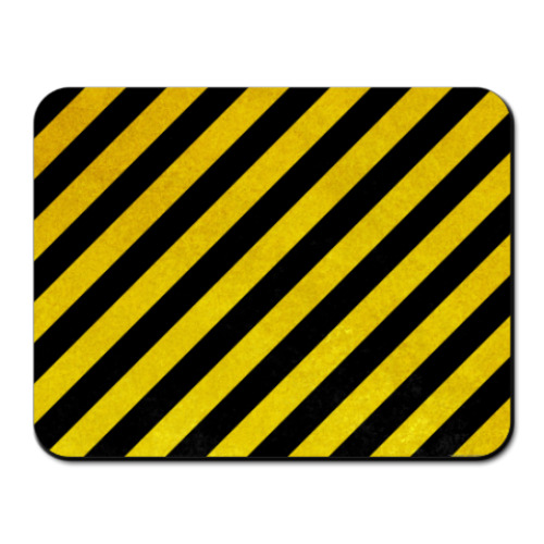 Коврик для мыши с принтом Hazard stripes