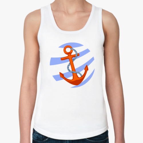 Женская майка с принтом Якорь
