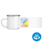 Кружка металлическая белая (круговая запечатка)