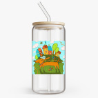 Банка с бамбуковой крышкой