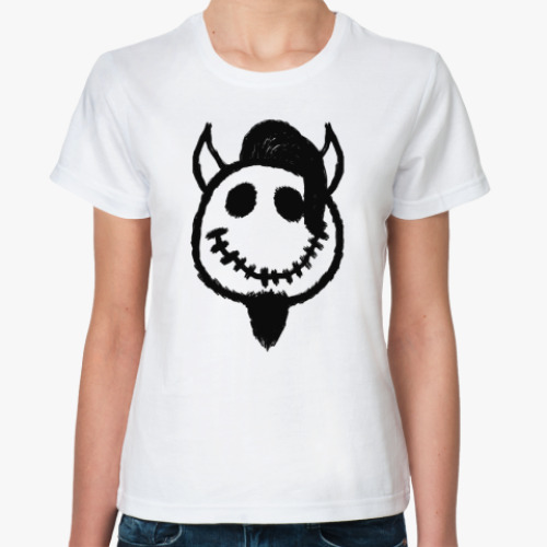 Классическая футболка с принтом Чертик