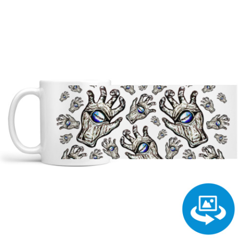 Кружка (круговая запечатка) с принтом Happy Halloween