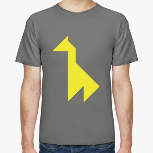 Футболка с принтом Жираф танграм