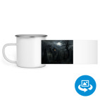 Кружка металлическая белая (круговая запечатка)