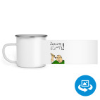 Кружка металлическая белая (круговая запечатка)