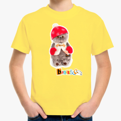 Детская футболка с принтом Басик
