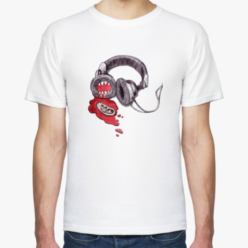 Футболка с принтом Наушники