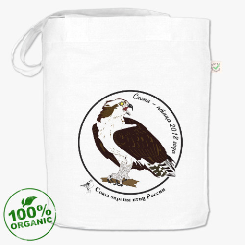 Сумка шоппер с принтом Скопа - птица 2018 года