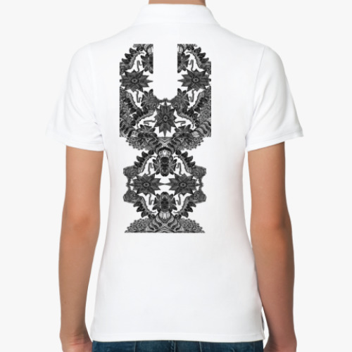 Женская рубашка поло (печать) абстракция