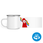 Кружка металлическая белая (круговая запечатка)