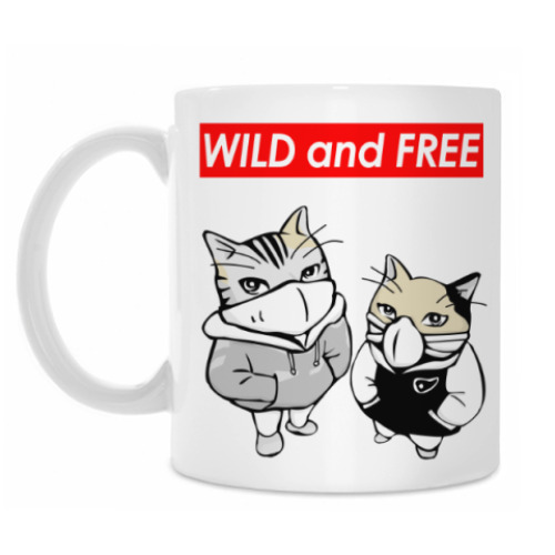 Кружка WILD and FREE ~ CAT КОТ