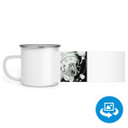 Кружка металлическая белая (круговая запечатка)