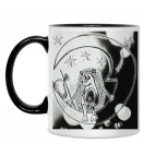 Двухцветная кружка Ежик на луне