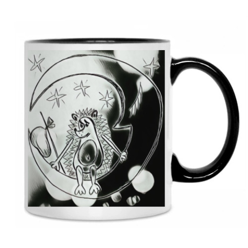 Кружка Ежик на луне