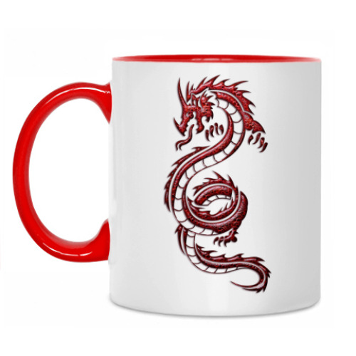 Кружка с принтом Дракон