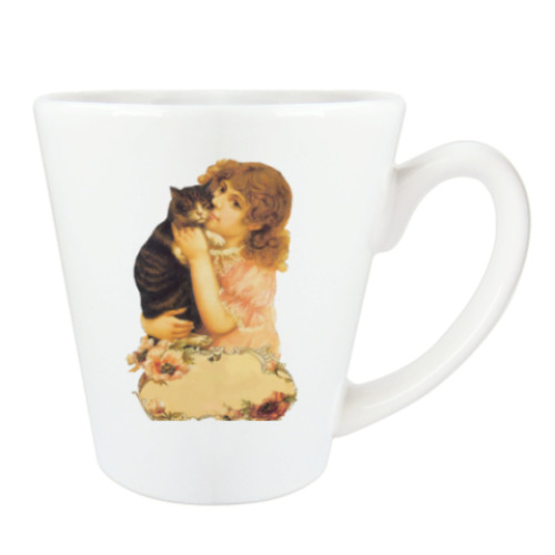 Чашка Латте с принтом винтаж прованс