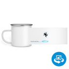 Кружка металлическая белая (круговая запечатка)