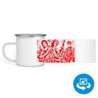 Кружка металлическая белая (круговая запечатка)