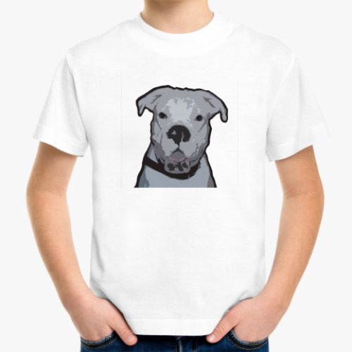 Детская футболка с принтом собака