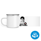 Кружка металлическая белая (круговая запечатка)