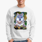 Волк. Цветной принт