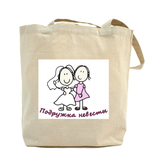 Сумка шоппер с принтом подружка