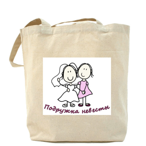 Сумка шоппер с принтом подружка