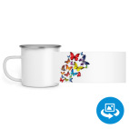 Кружка металлическая белая (круговая запечатка)