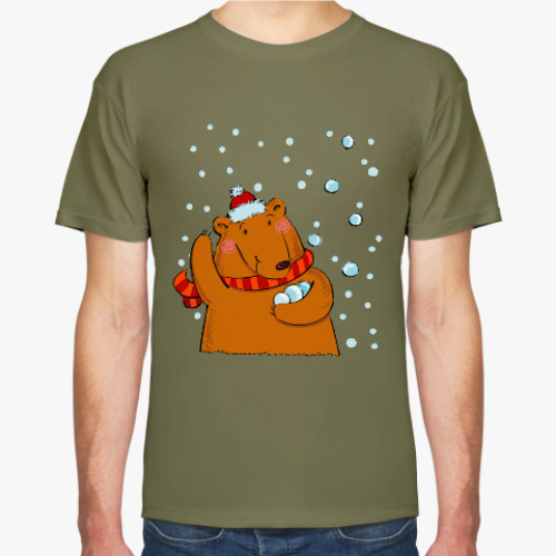 Футболка с принтом Медведь