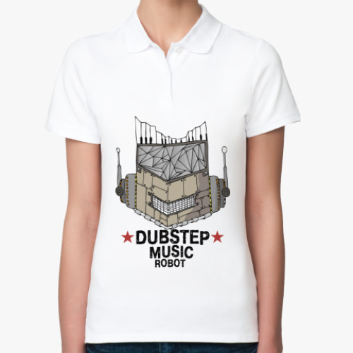 Женская рубашка поло (печать) с принтом Dubstep