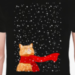 Новогодний котик в снегу