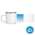 Кружка металлическая белая (круговая запечатка)