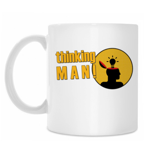 Кружка с принтом Thinking MAN
