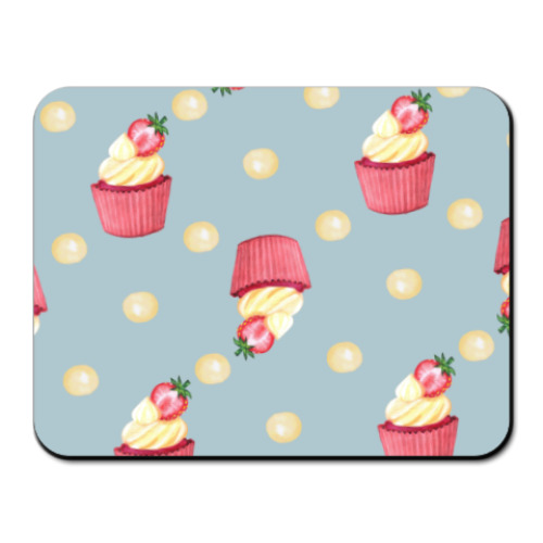 Коврик для мыши с принтом Пирожные